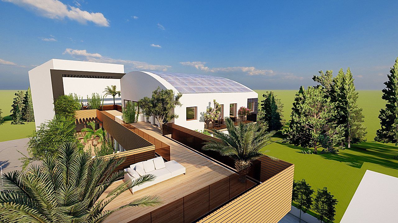 Via Alfieri: the corner loggias and the curved roof